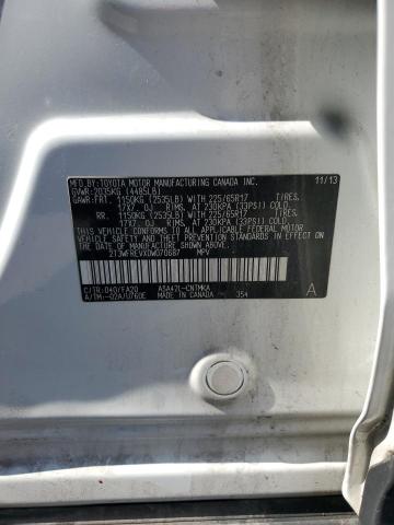 2T3WFREVXDW070687 - 2013 TOYOTA RAV4 XLE WHITE photo 13