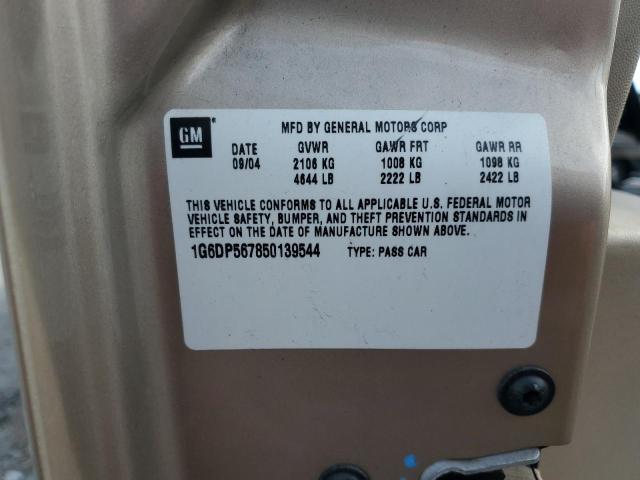 1G6DP567850139544 - 2005 CADILLAC CTS HI FEATURE V6 GOLD photo 12