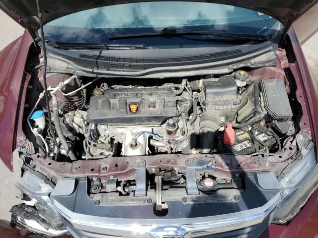 2HGFB2F99CH532130 - 2012 HONDA CIVIC EXL მუქწითელი ფოტო 11