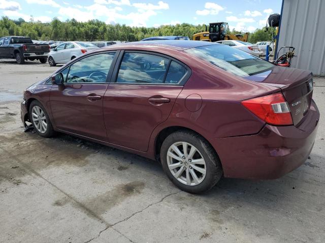 2HGFB2F99CH532130 - 2012 HONDA CIVIC EXL მუქწითელი ფოტო 2