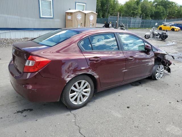 2HGFB2F99CH532130 - 2012 HONDA CIVIC EXL მუქწითელი ფოტო 3