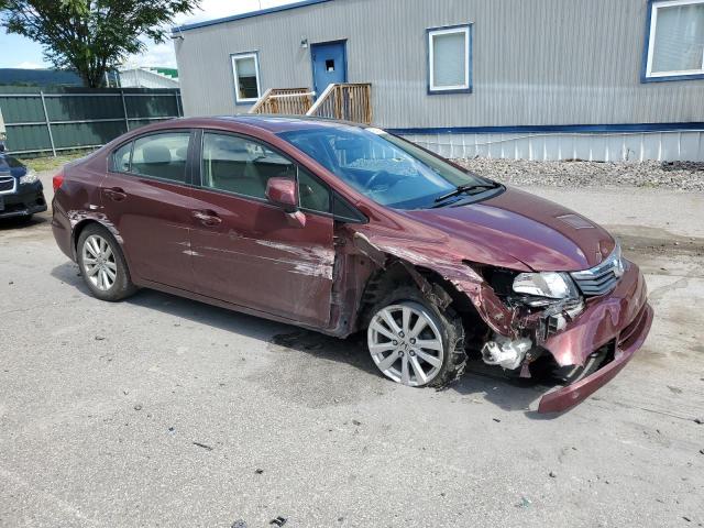 2HGFB2F99CH532130 - 2012 HONDA CIVIC EXL მუქწითელი ფოტო 4