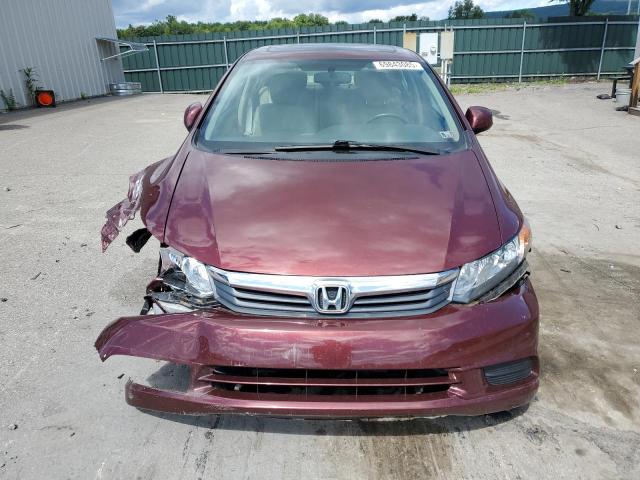 2HGFB2F99CH532130 - 2012 HONDA CIVIC EXL მუქწითელი ფოტო 5