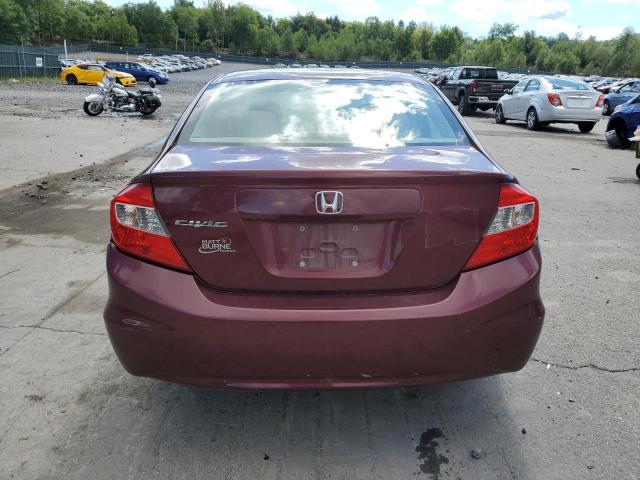 2HGFB2F99CH532130 - 2012 HONDA CIVIC EXL მუქწითელი ფოტო 6