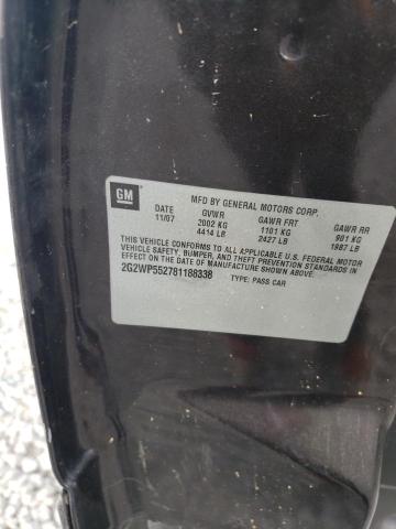 2G2WP552781188338 - 2008 PONTIAC GRAND PRIX 石墨色 照片 12