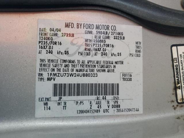 1FMZU73W24UB80323 - 2004 FORD EXPLORER XLT 银色 照片 13