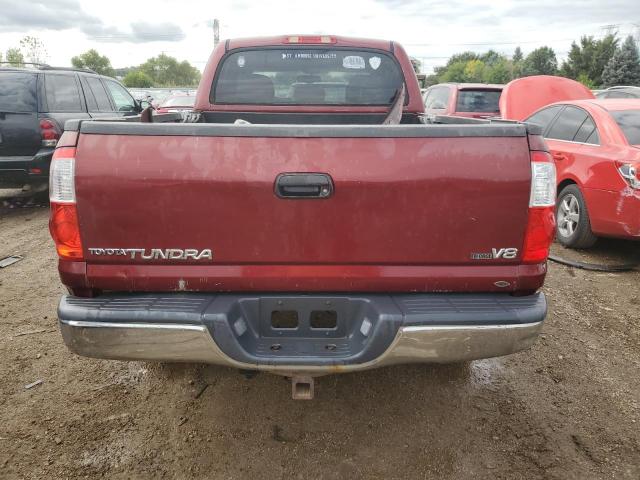 5TBET34185S490007 - 2005 TOYOTA TUNDRA DOUBLE CAB SR5 BURGUNDY photo 6