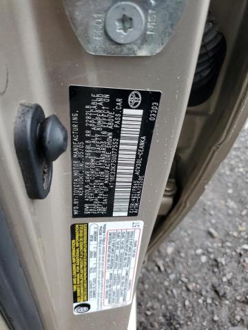 4T1BE32K75U077552 - 2005 TOYOTA CAMRY LE TAN photo 12