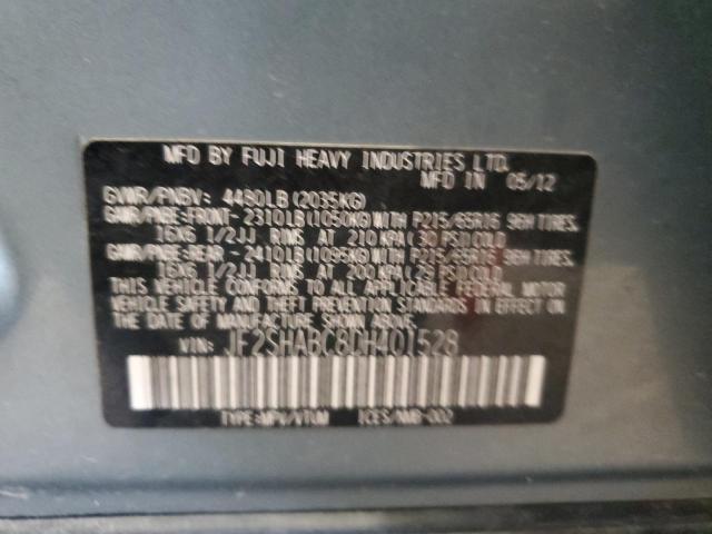 JF2SHABC8DH401528 - 2013 SUBARU FORESTER 2.5X Մոխրագույն լուսանկար 14