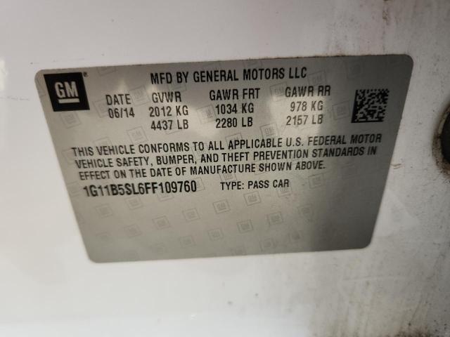 1G11B5SL6FF109760 - 2015 CHEVROLET MALIBU LS 白色 照片 13