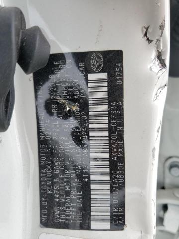 4T1G11AK4RU245032 - 2024 TOYOTA CAMRY SE NIGHT SHADE WHITE photo 13