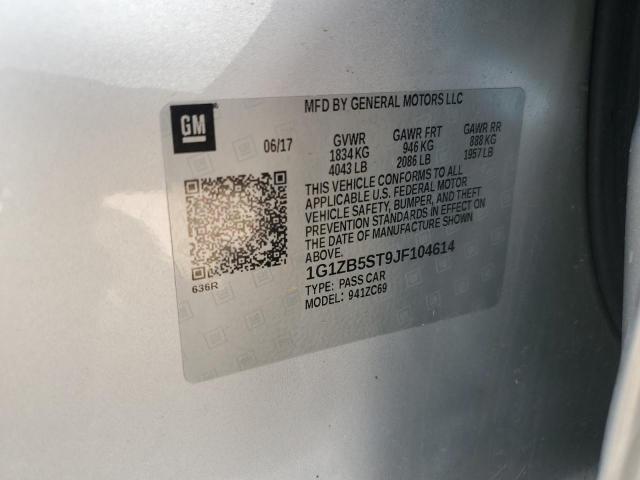 1G1ZB5ST9JF104614 - 2018 CHEVROLET MALIBU LS Серебристый фото 12