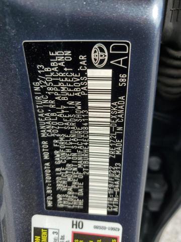 2T1BURHE4EC084113 - 2014 TOYOTA COROLLA L CHARCOAL photo 13