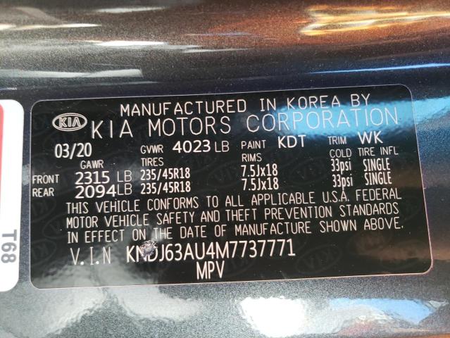 KNDJ63AU4M7737771 - 2021 KIA SOUL GT LI GRAY photo 13