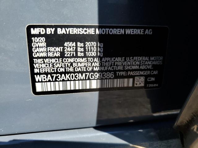 WBA73AK03M7G99386 - 2021 BMW 228XI Gris foto 13