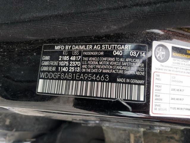 WDDGF8AB1EA954663 - 2014 MERCEDES-BENZ C 300 4MATIC BLACK photo 12
