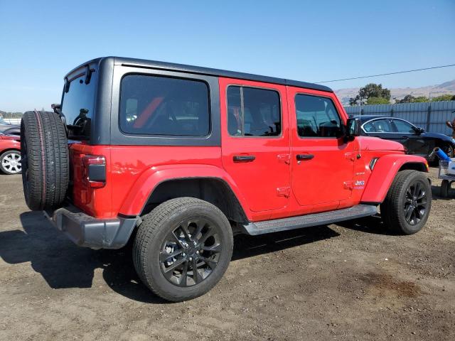 1C4JJXP69MW799493 - 2021 JEEP WRANGLER U SAHARA 4XE RED photo 3
