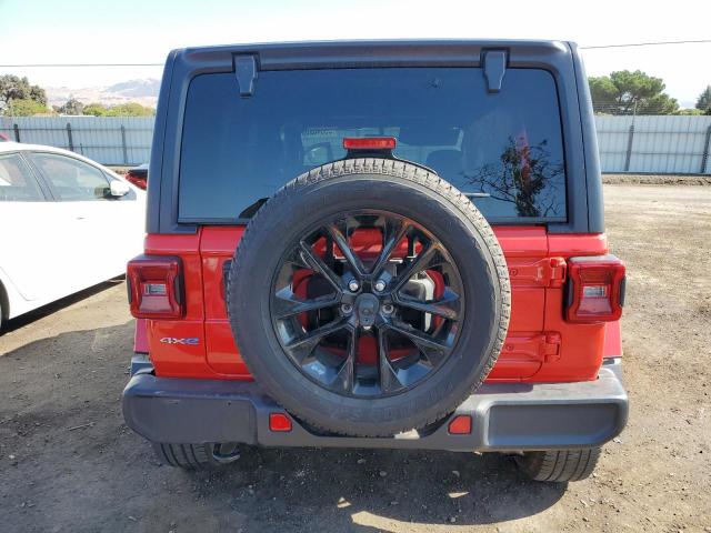 1C4JJXP69MW799493 - 2021 JEEP WRANGLER U SAHARA 4XE RED photo 6