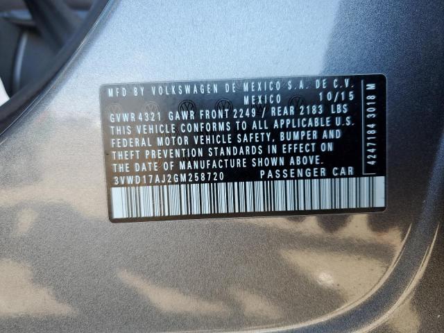 3VWD17AJ2GM258720 - 2016 VOLKSWAGEN JETTA SPORT 石墨色 照片 12