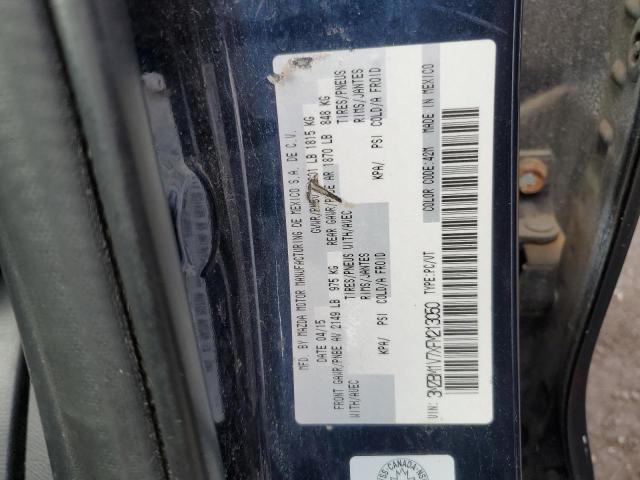 3MZBM1V7XFM213050 - 2015 MAZDA 3 TOURING BLUE photo 12