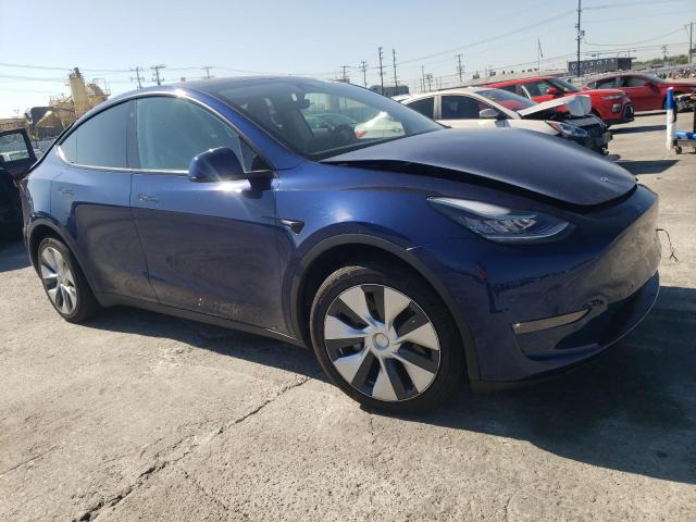 7SAYGAEE1NF566804 - 2022 TESLA MODEL Y BLUE photo 4