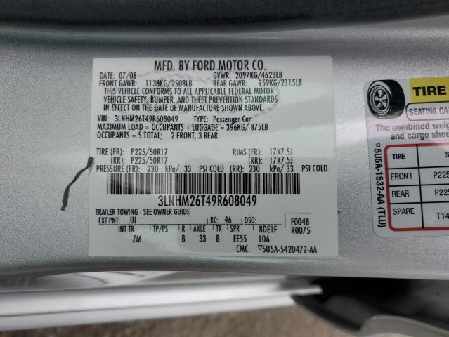 3LNHM26T49R608049 - 2009 LINCOLN MKZ 银色 照片 12