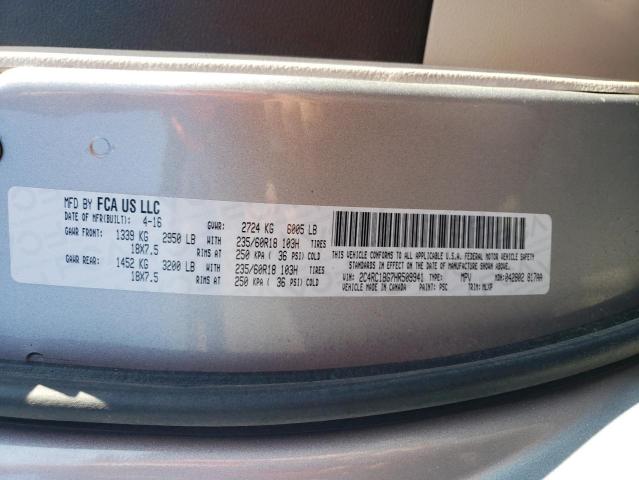 2C4RC1BG7HR509941 - 2017 CHRYSLER PACIFICA TOURING L Gümüş foto 13