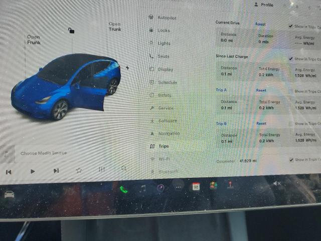 5YJYGDEE4MF256501 - 2021 TESLA MODEL Y Mavi fotoğraf 9