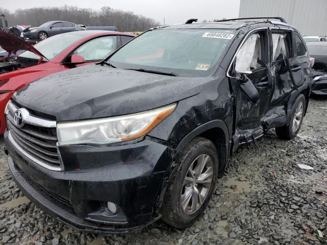 5TDJKRFH8FS142053 - 2015 TOYOTA HIGHLANDER XLE BLACK photo 1