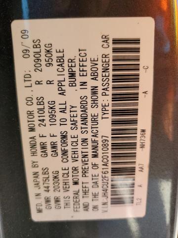 JH4CU2F61AC010897 - 2010 ACURA TSX GRAY photo 12