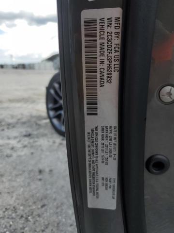 2C3CDZFJ3PH629932 - 2023 DODGE CHALLENGER R/T SCAT PACK GRAY photo 12