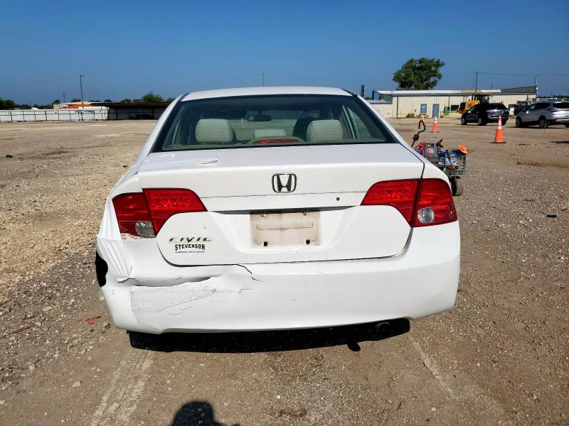 1HGFA16556L061837 - 2006 HONDA CIVIC LX 白色 照片 6