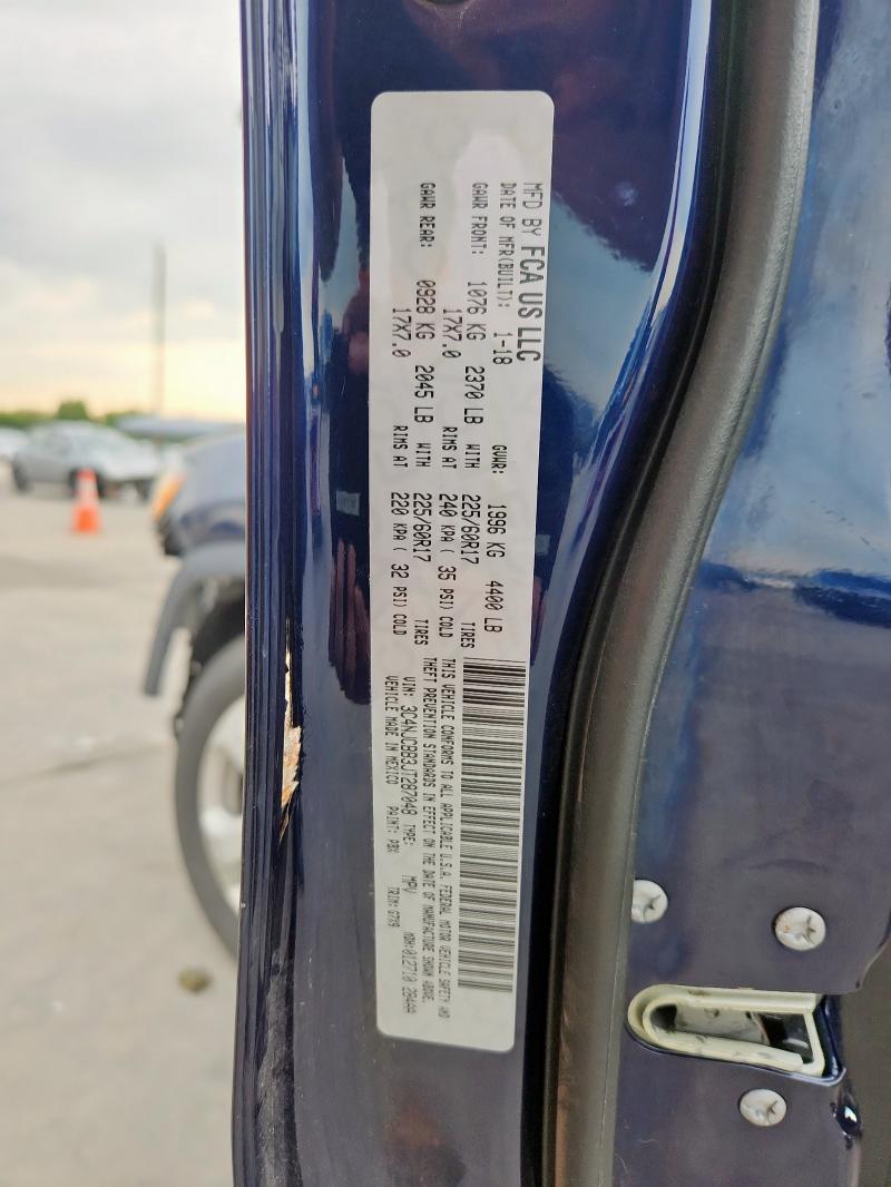 3C4NJCBB3JT287048 - 2018 JEEP COMPASS LATITUDE Bleu photo 14