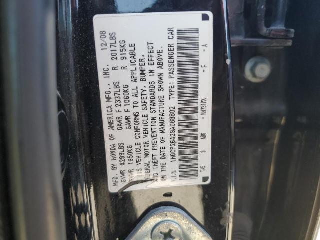 1HGCP26429A088802 - 2009 HONDA ACCORD LXP BLACK photo 12