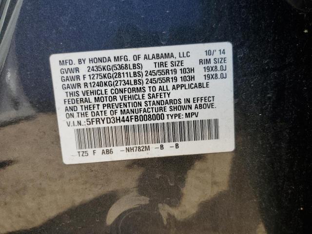 5FRYD3H44FB008000 - 2015 ACURA MDX TECHNOLOGY CHARCOAL photo 13