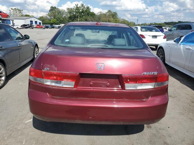 1HGCM56894A079861 - 2004 HONDA ACCORD EX Burgund zdjęcie 6