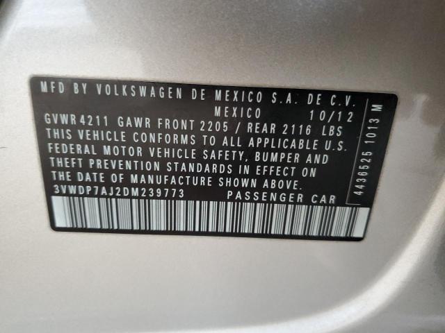 3VWDP7AJ2DM239773 - 2013 VOLKSWAGEN JETTA SE Qızıl foto 12