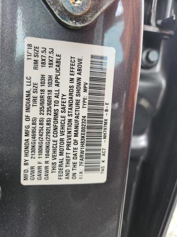 7FARW1H83KE002324 - 2019 HONDA CR-V EXL 灰色 照片 13