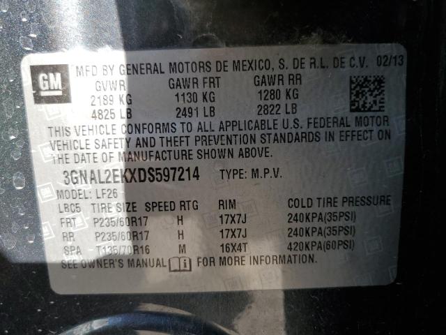 3GNAL2EKXDS597214 - 2013 CHEVROLET CAPTIVA LS 石墨色 照片 13