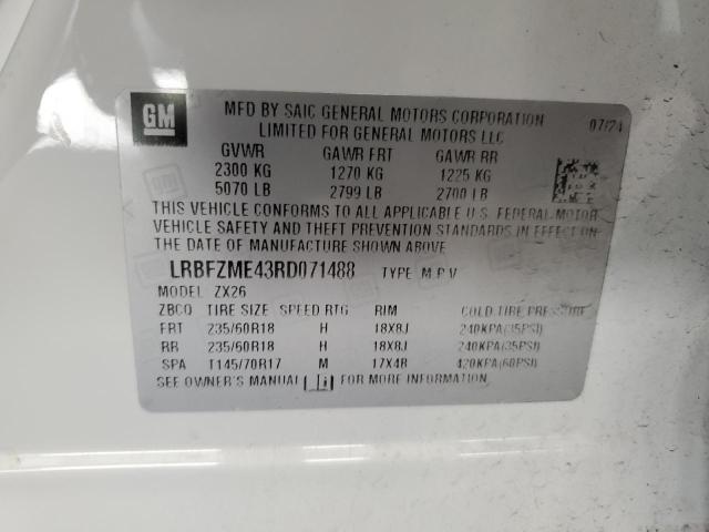 LRBFZME43RD071488 - 2024 BUICK ENVISION PREFERRED WHITE photo 13