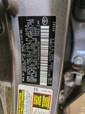4T1C11AK0RU906750 - 2024 TOYOTA CAMRY LE GRAY photo 13