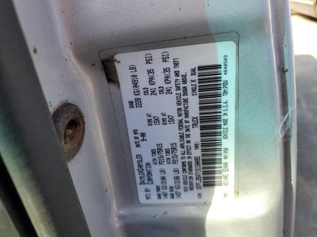 1B7FL26X71S150095 - 2001 DODGE DAKOTA SILVER photo 12