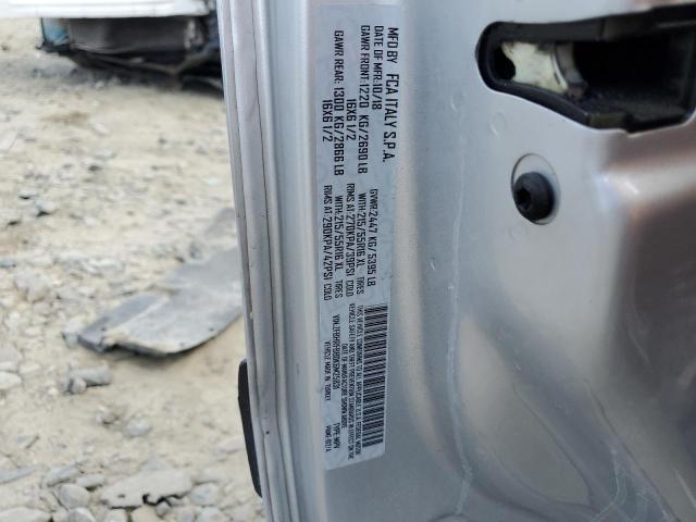 ZFBHRFBB0K6M25831 - 2019 RAM PROMASTER SLT SILVER photo 12