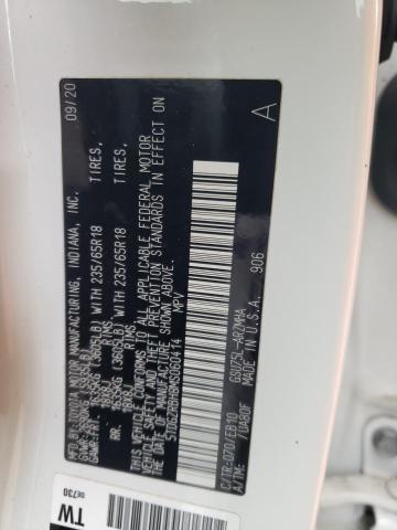 5TDGZRBH8MS060414 - 2021 TOYOTA HIGHLANDER XLE أبيض صورة 12