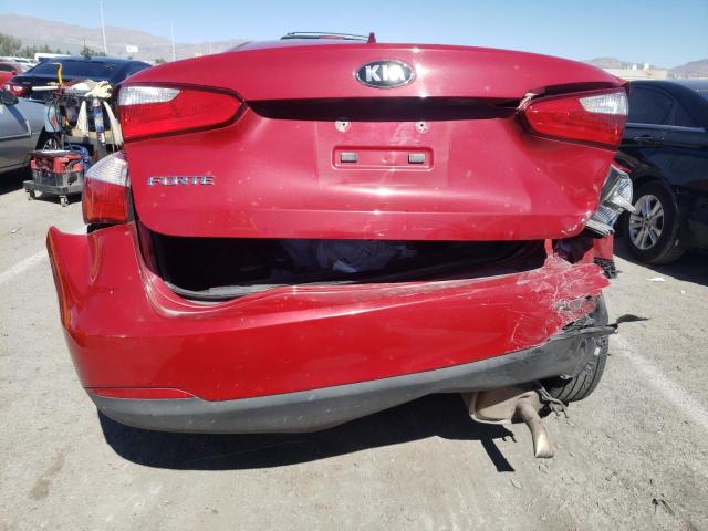 KNAFX4A64E5155769 - 2014 KIA FORTE LX RED photo 6