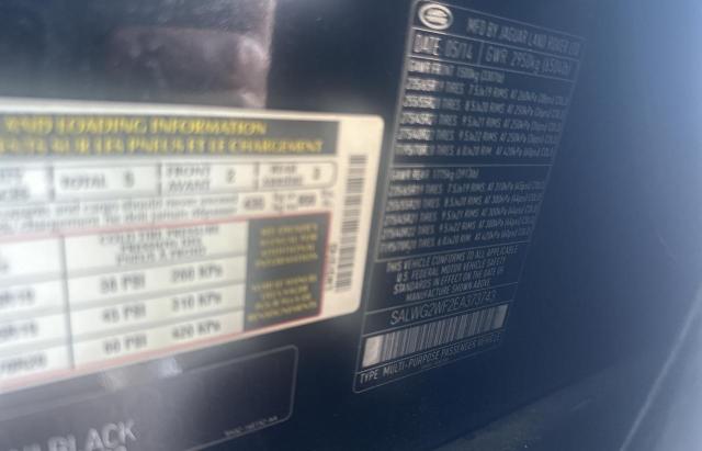 SALWG2WF2EA373743 - 2014 LAND RANGE ROVER SPORT SE BLACK photo 10