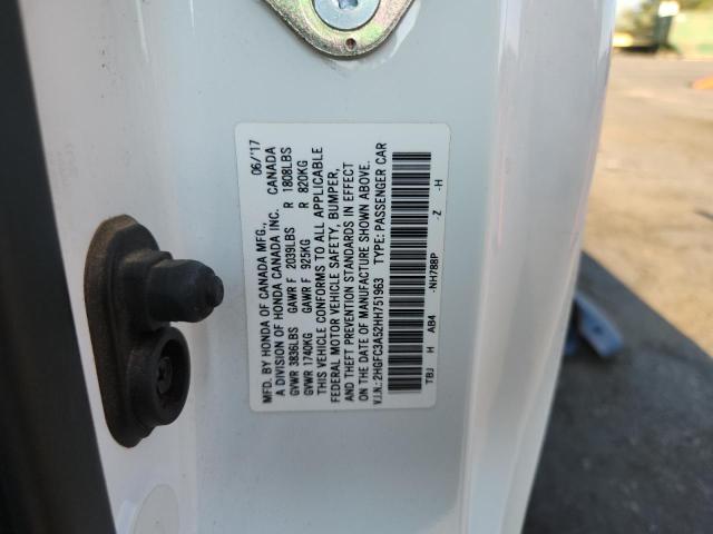 2HGFC3A52HH751963 - 2017 HONDA CIVIC SI WHITE photo 13