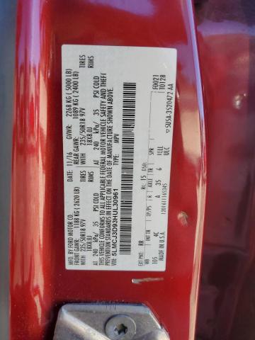 5LMCJ3D93HUL30961 - 2017 LINCOLN MKC RESERVE BURGUNDY photo 13