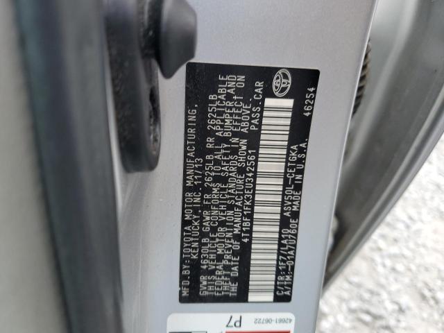 4T1BF1FK3EU342561 - 2014 TOYOTA CAMRY L SILVER photo 12