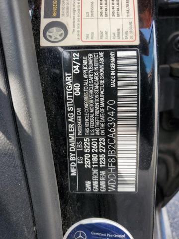 WDDHF8JB2CA639470 - 2012 MERCEDES-BENZ E 350 4MATIC BLACK photo 12